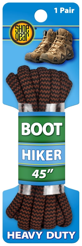 SHOE GEAR Men's Shoelace Boot Laces, Brown/Black, One Size 1N310-15
