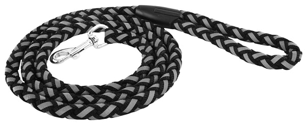 Ruffin'It Round Braided Reflective Lead 5/8x6 Feet-Black 7N80132-1