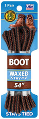 Rhode Island Textile Stay-Ty Waxed Boot Lace, 54" Brown 1N311-14