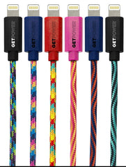 Aries Mfg GP-XL-BRD-L 10' Apple Braided Charge/sync Cable