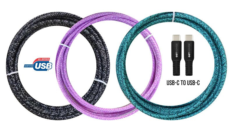 ARIES MFG GP-XL-BRDC-C USB-C to USB-C Power Delivery Charging Cable, 10 Ft. - Quantity 12 (12-Pack)