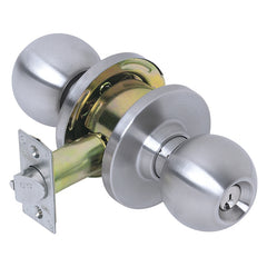 Tell Manufacturing CL100006 Storeroom Door Knobs, Zinc Dichromate