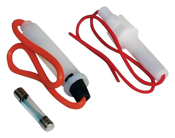 Calterm 08120 Heavy-Duty AGC & MDL Panel Mount Fuse Holder, 12 AWG, 20 A, White