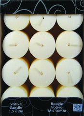 Candle Lite 1276570 1.5" x 2" Creamy Vanilla Swirl Votive Candles - Quantity 24 (24-Pack)