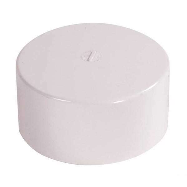 NDS 6P06 PVC S&D Cap, 6-Inch, Makes Solvent-Weld Connections, for Use with 6-Inch Sewer and Drain Pipe, White