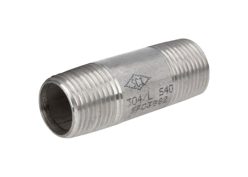 Smith Cooper 1 in. MPT x 3 in. L Stainless Steel Nipple - Case of: 1; Each Pack Qty: 1;