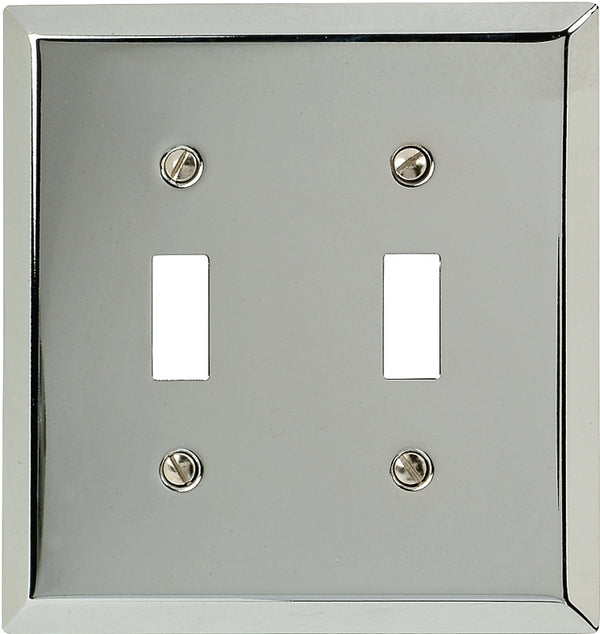 Amerelle Amertac 161TT 2 Toggle Polished Chrome Traditional Steel Wallplate