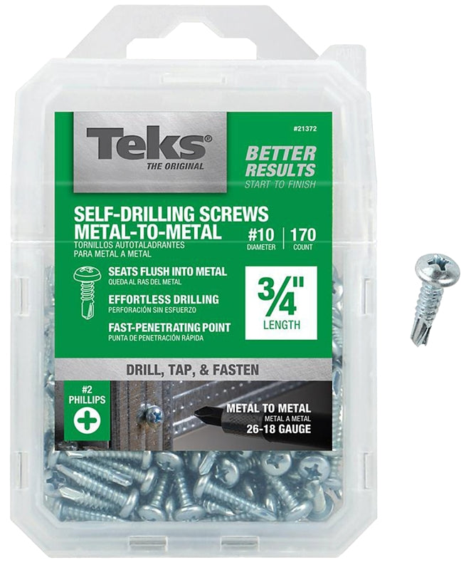 ITW Brands 21372 Series 170PK#10x3/4 Phil Screw, 10&quot x 3/4&quot, Zinc Plated