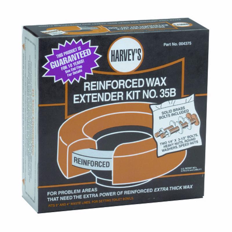 Harvey's 004375 Extender Wax Ring with Flange, Light To Dark Brown