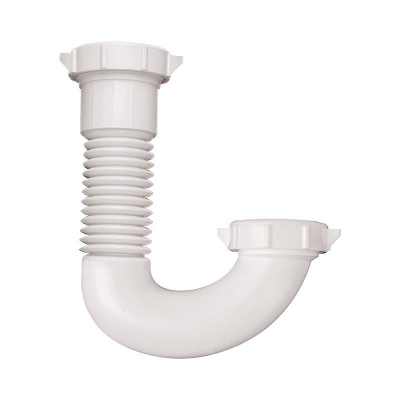 Plumb Pak PP812-50 Flex 'N Fix J Bend, 1-1/2" or 1-1/4" inlet , White