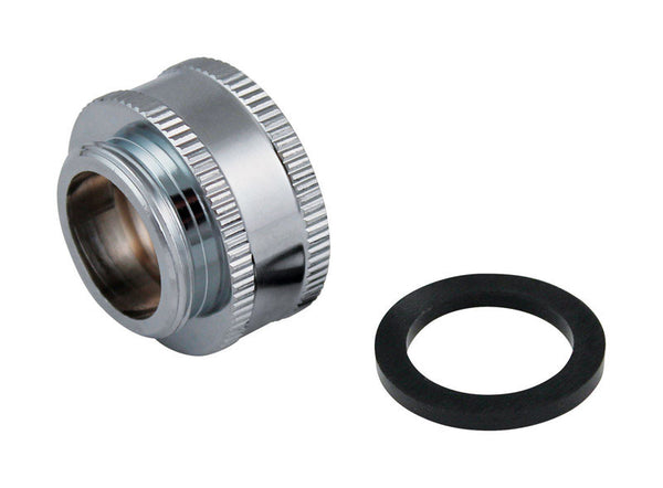 Plumb Pak PP800-64LF Dual Threaded Faucet Aerator Hose Adapter, 55/64-27 Id X 3/4-11-1/2 Od, 3/4'' x 11-1/2''