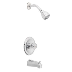 OakBrook Essentials Single Handle Tub and Shower 1 Knob Chrome Acrylic Tub and Shower Faucet 832X-0401
