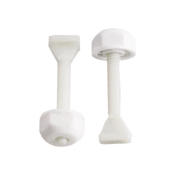 Plumb Pak PP835-19 Toilet Bolt Set with Open Cap Nut, 2-3/8 in, Plastic, One Size, No Color