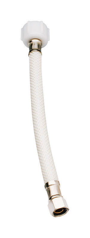 Plumb Pak PP23870 E-Z Toilet Supply Tube with Flag Label, 3/8 in Compression X 7/8 in Ballcock, 9 in L, Vinyl