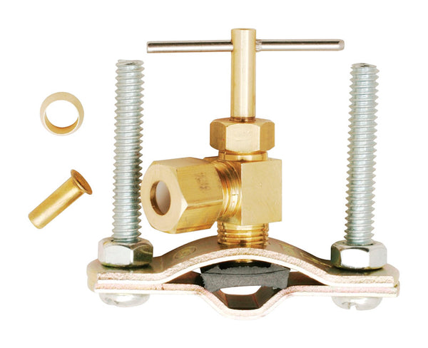 Plumb Pak PP25502LF Saddle Valve 1/4-Inch Od Lead Free For 3/8-Inch-3/4-Inch Od Tube