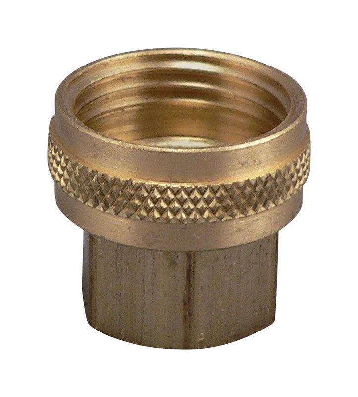 Plumb Pak PP850-65 Pp850 Swivel Garden Hose Adapter, 3/4 X 1/2 In, Fht X Fip, No Size, Brass