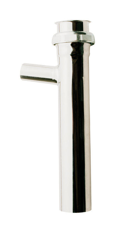 Plumb Pak PP142CP Pp142C Tailpiece, Dia L, 3/4 in (7/8 in Od Branch, Slip Joint/Direct Connect, 22 Ga, 1-1/2 x 8"