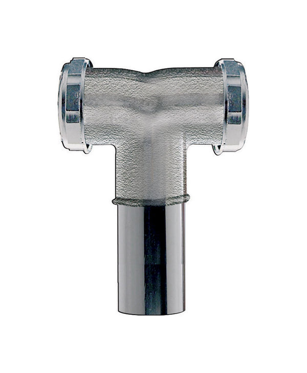 Plumb Pak PP18CP Center Outlet Tee and Tailpiece, 1-1/2 in, Slip, 1-1/2'', Brass/Chrome