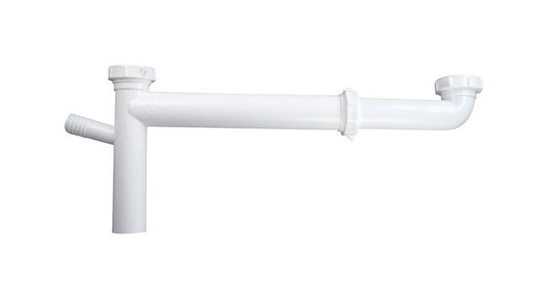 Plumb Pak PP919W End Waste Outlet with Telescoping Tee, 1-1/2 in Inlet, Slip Joint/Direct Connect, Plastic, 1.5 Inch, White