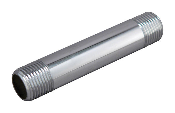 Plumb Pak Pipe Nipple, 1/2" IPS x 4", Polished Chrome 3-40PCLF