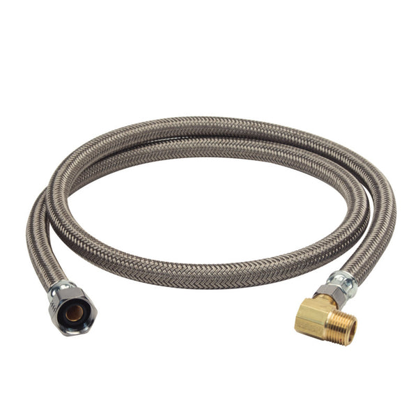 BrassCraft 270523 B8-48DW6 P 1/2'' FIP Comp x 48'' Braided Polymer Dishwasher Connector with 3/8'' Compression Elbow