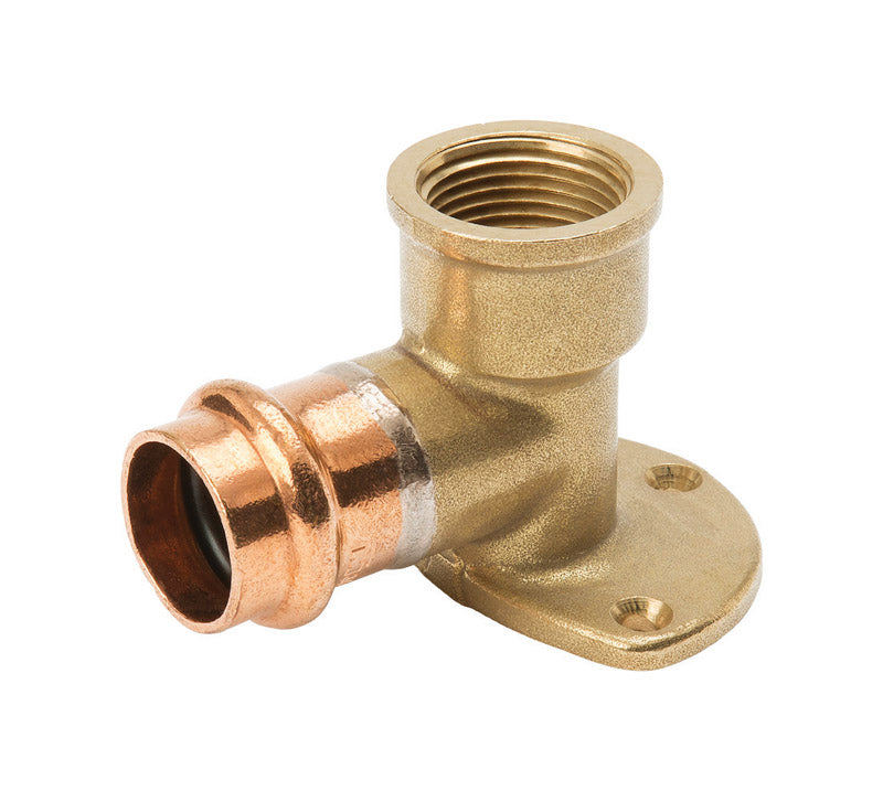 NIBCO 1/2 in. Brass 90-Degree Press x FPT Pressure Female Threaded Drop Elbow