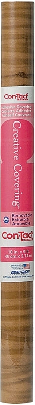 Con-Tact Brand Creative Covering, , Adhesive Vinyl Shelf Liner and Drawer Liner, Knotty Pine, 18" x 9' 09F-C9013-12