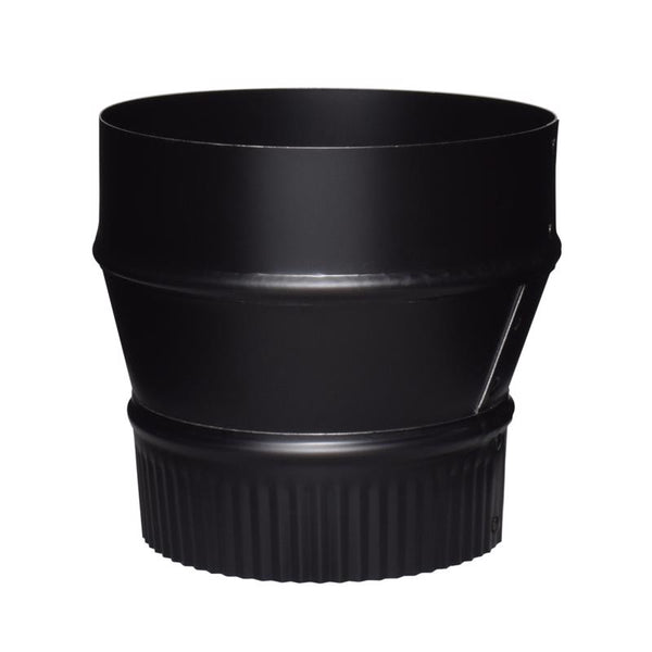 Imperial 6'' Plain x 5'' Crimp 24 Gauge Black Stove Pipe Reducer BM0075 (2-Pack)