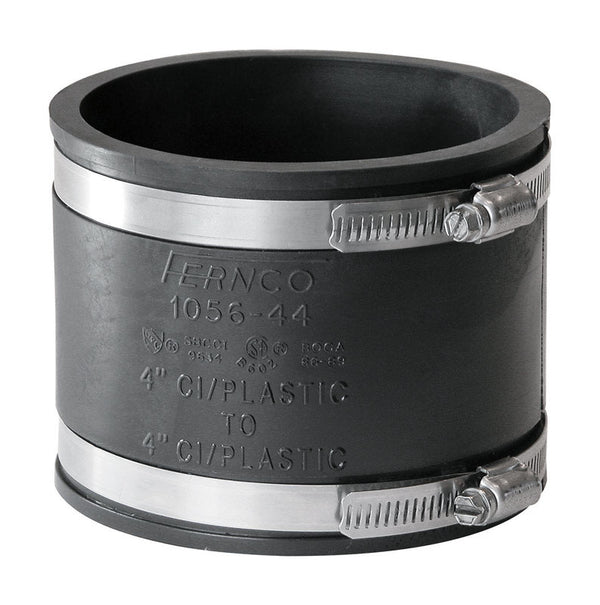Fernco P1056-44 Flexible PVC Pipe Coupling for Cast Iron, Plastic or Steel to Cast Iron, Plastic or Steel Connections