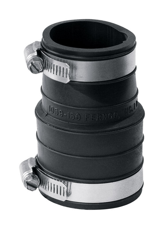 Fernco Flexible Coupling,Pipe Size 1-1/2x1-1/2" 1059-150 - 1 Each P1059-150