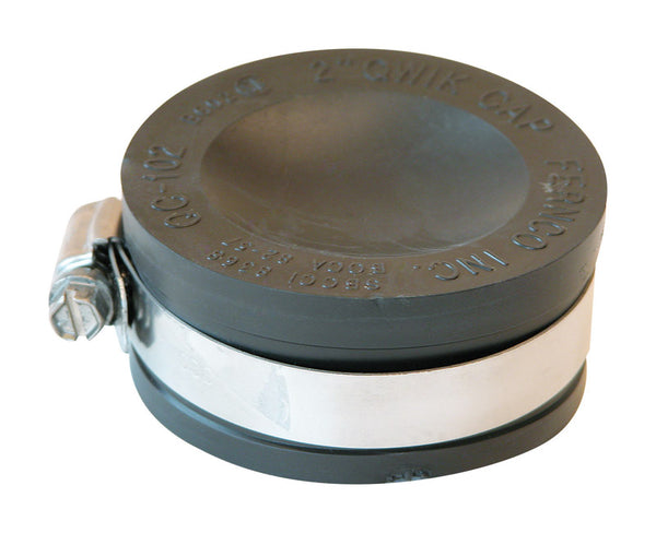 Fernco Flexible Cap, For Pipe Size 2" PQC-102