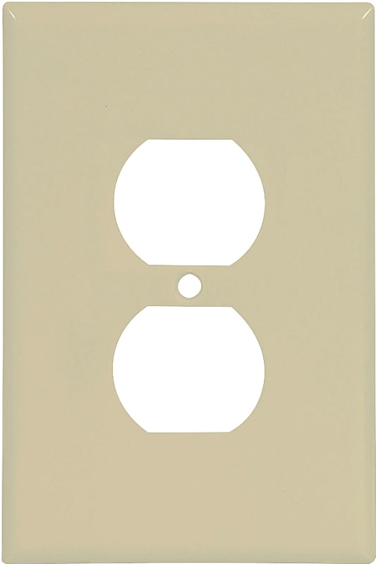 EATON Wiring 2142V-SP-L Thermoset 1-Gang Oversize Duplex Receptacle Wallplate, Ivory