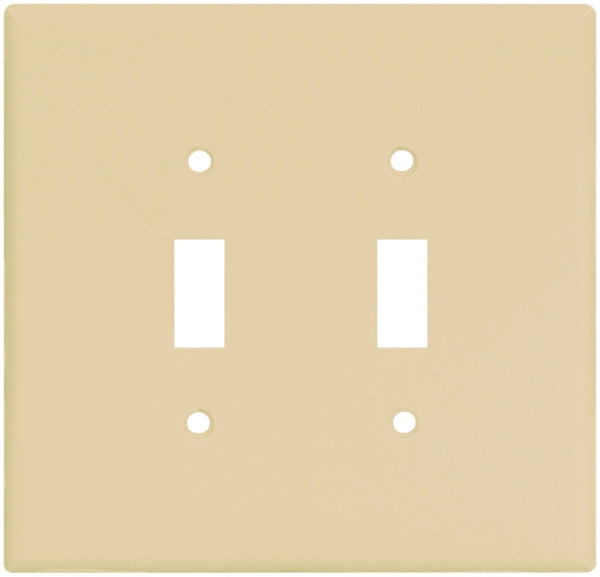 EATON Wiring 2149V Oversize Thermoset 2-Gang Toggle Switch Wallplate, Ivory 2149V-BOX