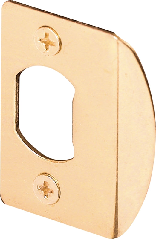 Defender Security E 2307 Standard Latch Strike, 1-5/8 in. Hole Spacing, Steel, Brass Plated, Pack of 1