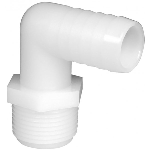 Anderson 1/4 in. Dia. x 3/8 in. Dia. MPT To Barb 90 deg. Nylon Elbow CBEL1438BG1