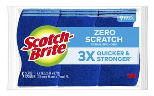Scotch Brite 9 Pack Non-Scratch Scrub Sponges 529-5