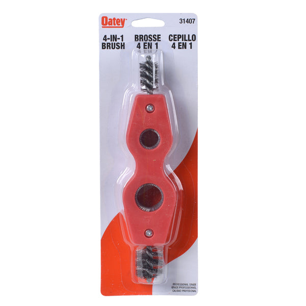 Oatey 31407 Pipe Fitting Brush, 1/2&quot and 3/4&quot, Red