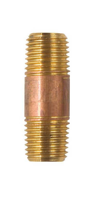 Anderson Metals 38300-0415 1/4-Inch by 1-1/2-Inch Low Lead Nipple, Brass