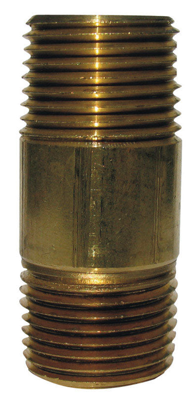 Anderson Metals 38300-0420 Low Lead Nipple, 1/4", Brass