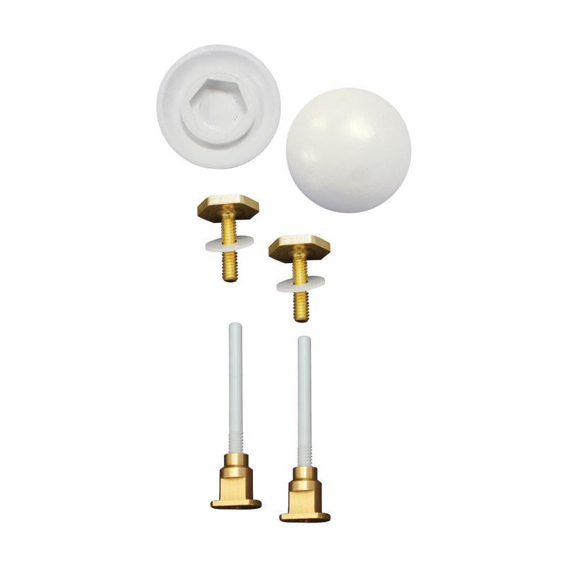 Plumb Pak K835-171 Toilet Bolts and Caps, White