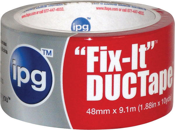 IPG Fix-It DUCTape, General Maintenance Duct Tape, 1.88" x 10 yd, Silver (Single Roll) 6910