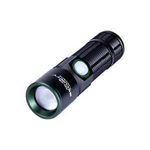 Black Flashlight with USB, 500 Lumens by Police Security