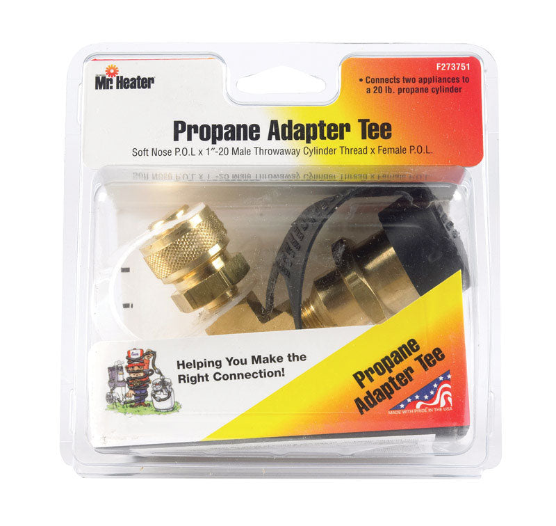 Woxuyzes Propane Adapter Tee, Brass for Mr Heater F273751