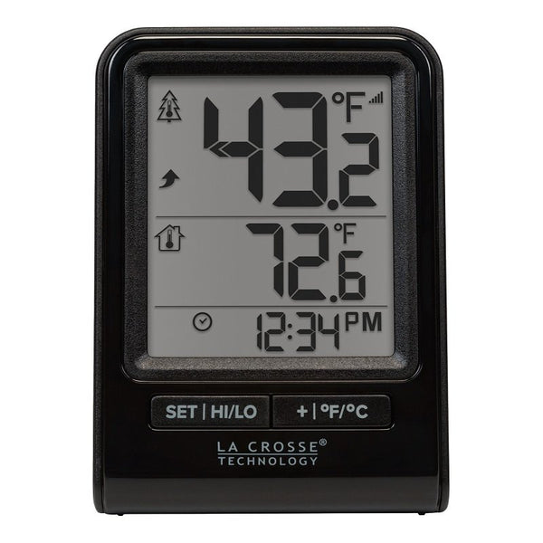 La Crosse Technology 308-1409BNH-CBP Battery Operated Wireless Digital Thermometer - Black