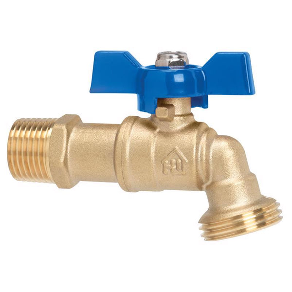 B & K 49888 0.5 in. MIP x 0.75 in. MHT Brass Ball Valve Hose VHBQTRC3