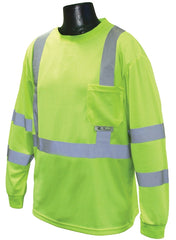 Radians ST21-3PGS-2X Class 3 Max-Dri Moisture Wicking Mesh Long Sleeve Safety T-Shirt, 2X-Large, Green