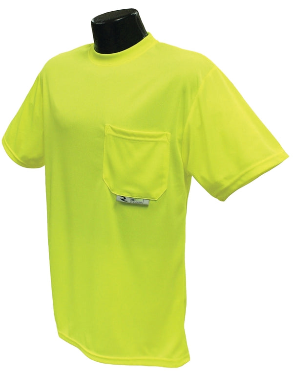 Radians ST11-N Non-Rated Short Sleeve Safety T-Shirt with Moisture Wicking Mesh, X-Large, Green ST11-NPGS-XL
