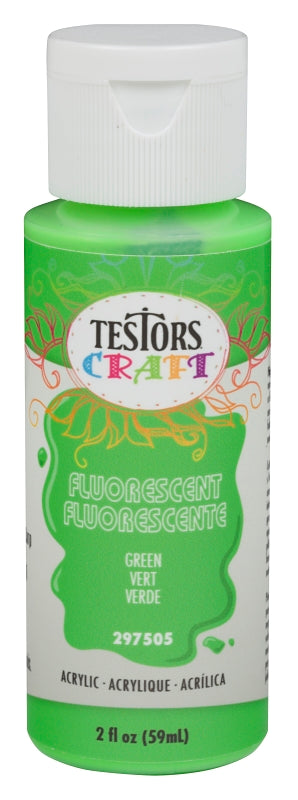 TESTOR 297505 2OZ Green Fluorescent Acrylic Paint
