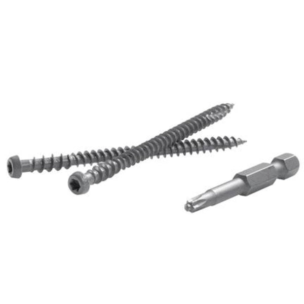 FASTENMASTER TrapEase No. 20 x 2-1/2 in. L Torx Ttap Star Head Composite Deck Screws 1050 pk FMTR3-212-1050S