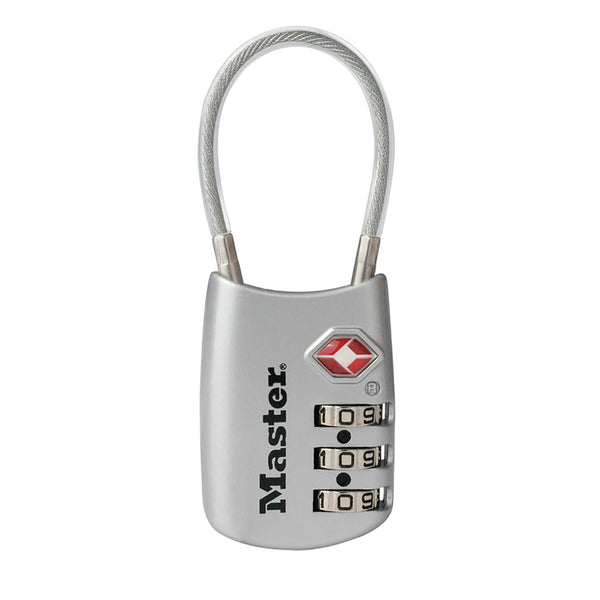 Master Lock 4688D TSA Accepted Cable Luggage Lock, Color May Vary, 4-Pack